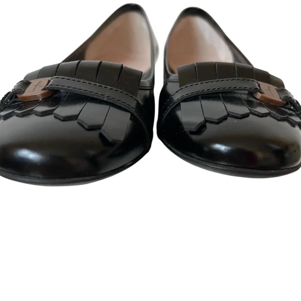 Salvatore Ferragamo Black Patent Leather Shoes size 9.5B - Picture 8 of 16